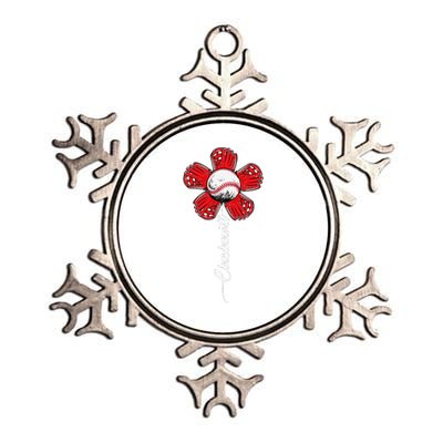 Cincinnati Baseball Flower I Love Cincinnati Baseball Spirit Metallic Star Ornament