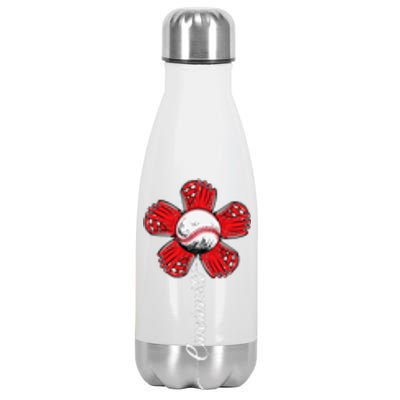 Cincinnati Baseball Flower I Love Cincinnati Baseball Spirit Stainless Steel Insulated Water Bottle