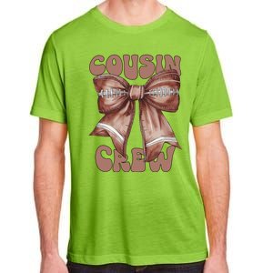 Coquette Bow Football Pumpkin Squad Thanksgiving Cousin Crew Gift Adult ChromaSoft Performance T-Shirt