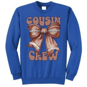 Coquette Bow Football Pumpkin Squad Thanksgiving Cousin Crew Gift Sweatshirt