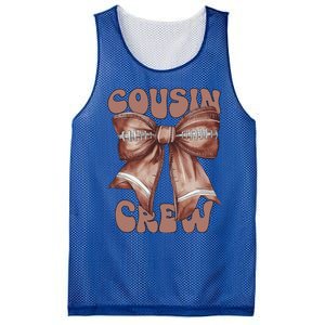 Coquette Bow Football Pumpkin Squad Thanksgiving Cousin Crew Gift Mesh Reversible Basketball Jersey Tank