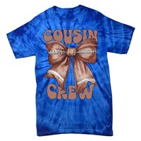 Coquette Bow Football Pumpkin Squad Thanksgiving Cousin Crew Gift Tie-Dye T-Shirt