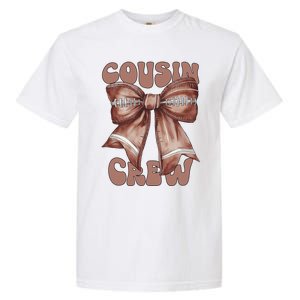 Coquette Bow Football Pumpkin Squad Thanksgiving Cousin Crew Gift Garment-Dyed Heavyweight T-Shirt