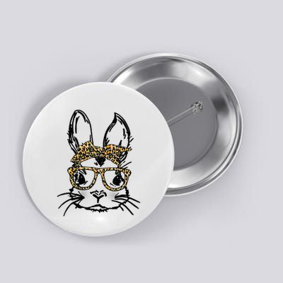 Cute Bunny Face Shirt Leopard Print Glasses EASTER Wo Boy Button