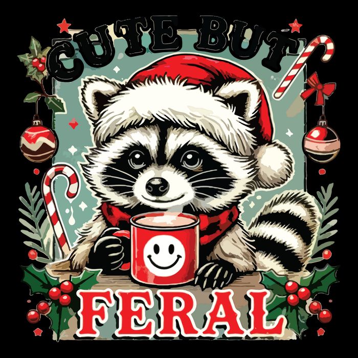Cute But Feral Flat Bill Trucker Hat