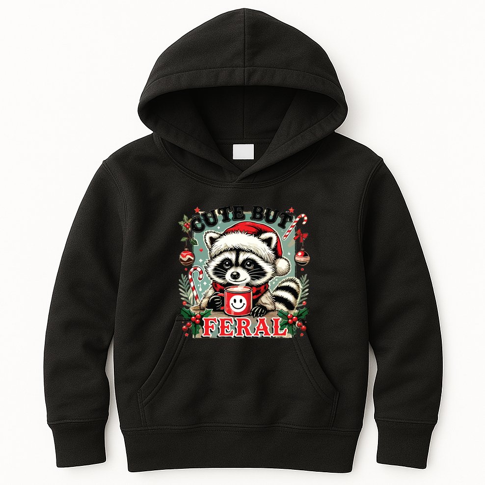 Cute But Feral Kids Hoodie