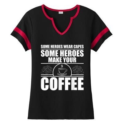 Cool Barista For Men Women Espresso Latte Art Coffee Beans Ladies Halftime Notch Neck Tee