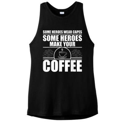 Cool Barista For Men Women Espresso Latte Art Coffee Beans Ladies PosiCharge Tri-Blend Wicking Tank