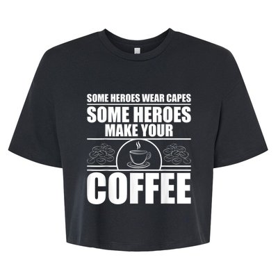 Cool Barista For Men Women Espresso Latte Art Coffee Beans Bella+Canvas Jersey Crop Tee