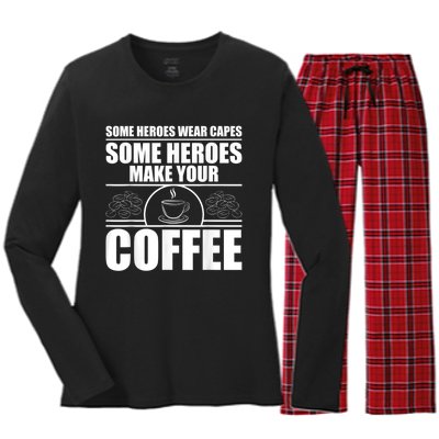 Cool Barista For Men Women Espresso Latte Art Coffee Beans Women's Long Sleeve Flannel Pajama Set 