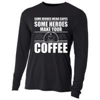 Cool Barista For Men Women Espresso Latte Art Coffee Beans Cooling Performance Long Sleeve Crew