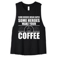 Cool Barista For Men Women Espresso Latte Art Coffee Beans Women's Racerback Cropped Tank