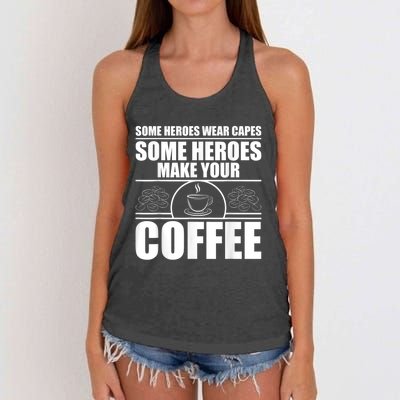 Cool Barista For Men Women Espresso Latte Art Coffee Beans Women's Knotted Racerback Tank