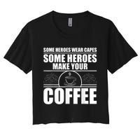 Cool Barista For Men Women Espresso Latte Art Coffee Beans Women's Crop Top Tee