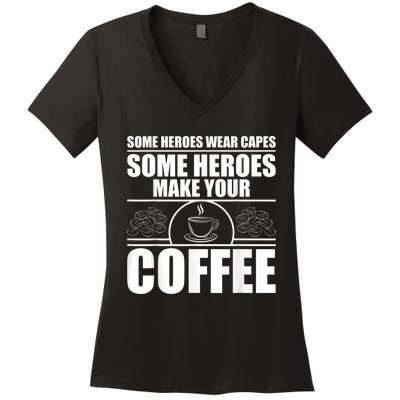 Cool Barista For Men Women Espresso Latte Art Coffee Beans Women's V-Neck T-Shirt