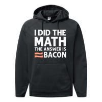 Cool Bacon For Math Foodie Bacon Strips Eggs Meat Performance Fleece Hoodie