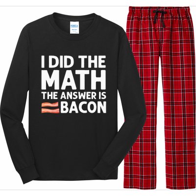 Cool Bacon For Math Foodie Bacon Strips Eggs Meat Long Sleeve Pajama Set