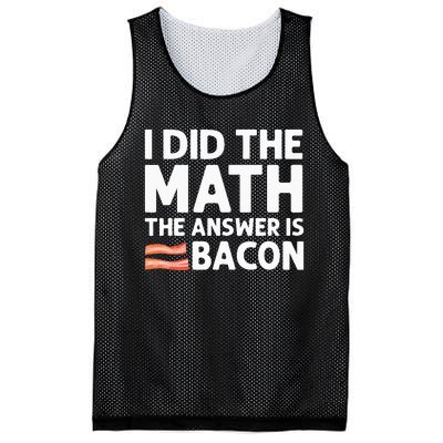 Cool Bacon For Math Foodie Bacon Strips Eggs Meat Mesh Reversible Basketball Jersey Tank