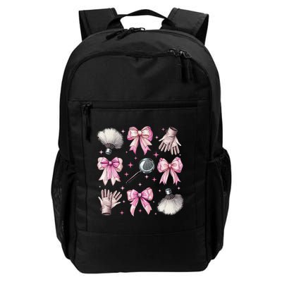 Coquette Bow Forensic Scientist Investigator Fingerprint Daily Commute Backpack