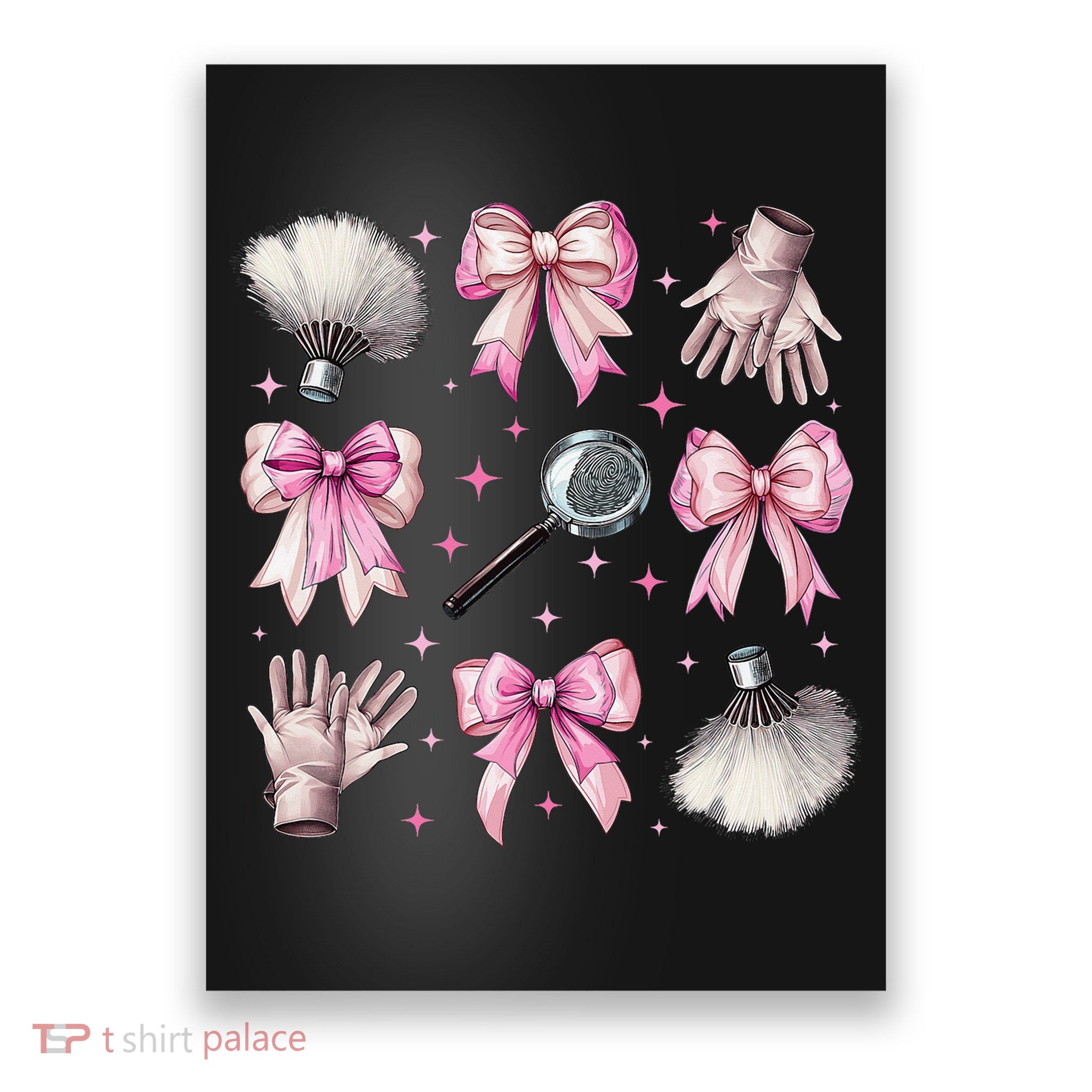 Coquette Bow Forensic Scientist Investigator Fingerprint Poster