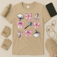 Coquette Bow Forensic Scientist Investigator Fingerprint T-Shirt