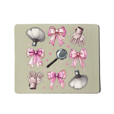 Coquette Bow Forensic Scientist Investigator Fingerprint Mousepad