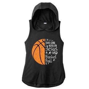 Christian Basketball Funny Gift N Jesus Sayings Gift Ladies PosiCharge Tri-Blend Wicking Draft Hoodie Tank