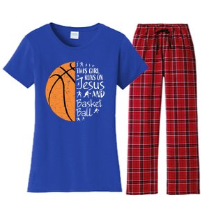 Christian Basketball Funny Gift N Jesus Sayings Gift Women's Flannel Pajama Set