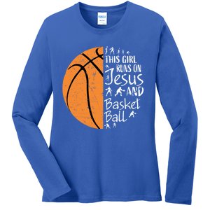 Christian Basketball Funny Gift N Jesus Sayings Gift Ladies Long Sleeve Shirt