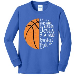 Christian Basketball Funny Gift N Jesus Sayings Gift Kids Long Sleeve Shirt