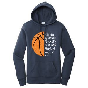 Christian Basketball Funny Gift N Jesus Sayings Gift Women's Pullover Hoodie