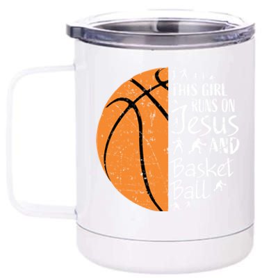 Christian Basketball Funny Gift N Jesus Sayings Gift 12 oz Stainless Steel Tumbler Cup