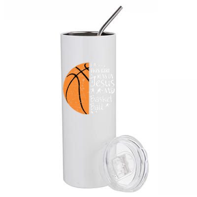 Christian Basketball Funny Gift N Jesus Sayings Gift Stainless Steel Tumbler