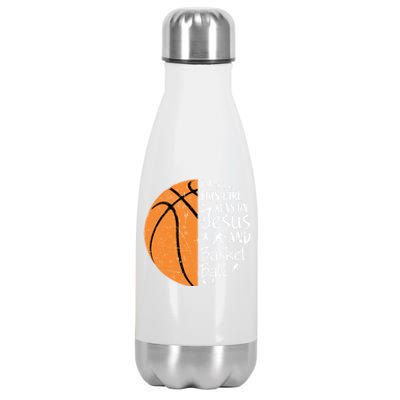 Christian Basketball Funny Gift N Jesus Sayings Gift Stainless Steel Insulated Water Bottle