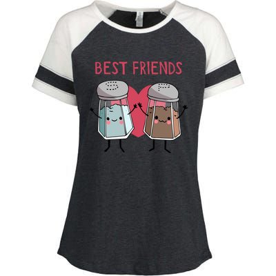 Cute Best Friends Salt And Pepper Funny Gift Enza Ladies Jersey Colorblock Tee