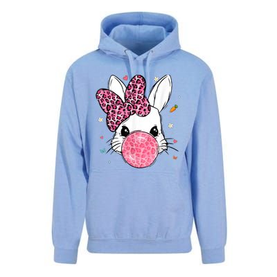 Cute Bunny Face Pink Leopard Bubblegum Easter Day Wo Girl Unisex Surf Hoodie