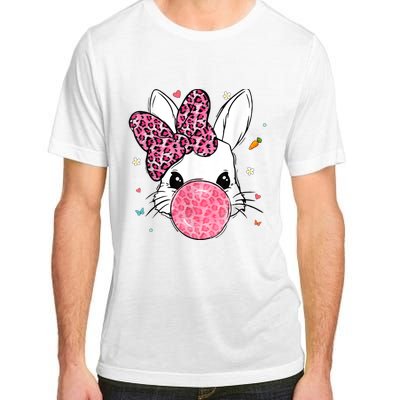 Cute Bunny Face Pink Leopard Bubblegum Easter Day Wo Girl Adult ChromaSoft Performance T-Shirt