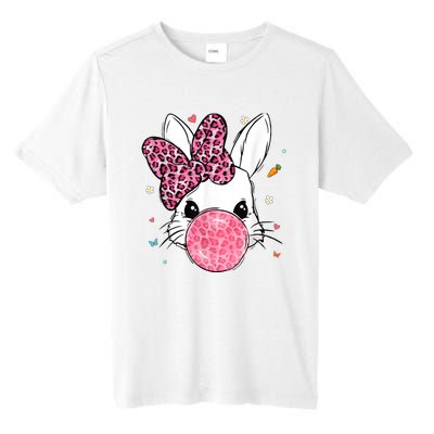 Cute Bunny Face Pink Leopard Bubblegum Easter Day Wo Girl Tall Fusion ChromaSoft Performance T-Shirt