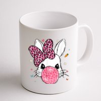 Cute Bunny Face Pink Leopard Bubblegum Easter Day Wo Girl Coffee Mug