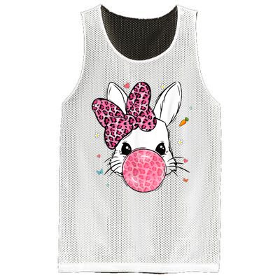 Cute Bunny Face Pink Leopard Bubblegum Easter Day Wo Girl Mesh Reversible Basketball Jersey Tank