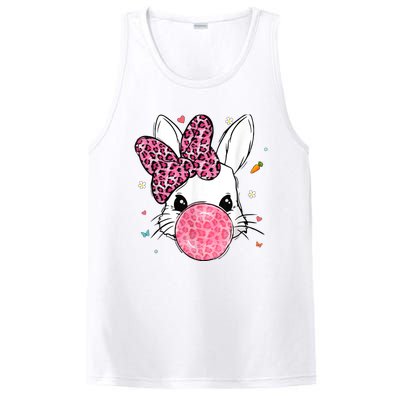 Cute Bunny Face Pink Leopard Bubblegum Easter Day Wo Girl PosiCharge Competitor Tank