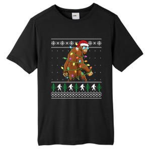 Christmas Bigfoot Funny Ugly Xmas Great Gift Tall Fusion ChromaSoft Performance T-Shirt