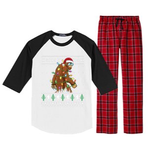 Christmas Bigfoot Funny Ugly Xmas Great Gift Raglan Sleeve Pajama Set