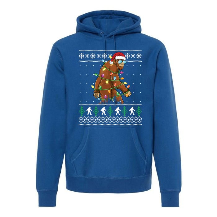 Christmas Bigfoot Funny Ugly Xmas Great Gift Premium Hoodie