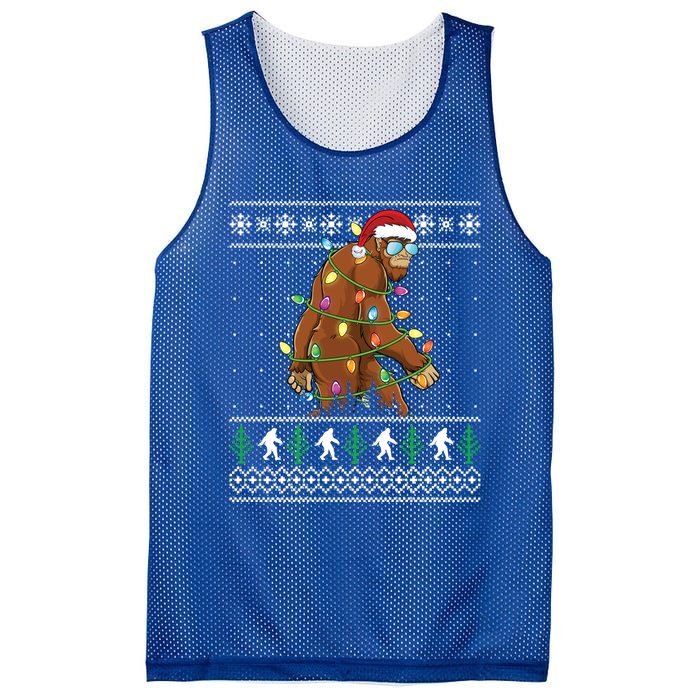 Christmas Bigfoot Funny Ugly Xmas Great Gift Mesh Reversible Basketball Jersey Tank