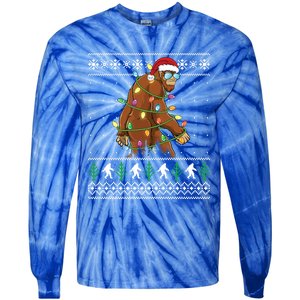 Christmas Bigfoot Funny Ugly Xmas Great Gift Tie-Dye Long Sleeve Shirt