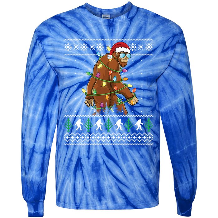 Christmas Bigfoot Funny Ugly Xmas Great Gift Tie-Dye Long Sleeve Shirt