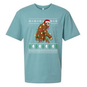 Christmas Bigfoot Funny Ugly Xmas Great Gift Sueded Cloud Jersey T-Shirt