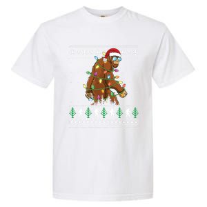 Christmas Bigfoot Funny Ugly Xmas Great Gift Garment-Dyed Heavyweight T-Shirt