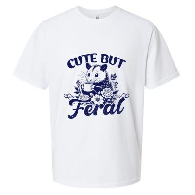 Cute But Feral Possum Outfits Funny Opossum Sueded Cloud Jersey T-Shirt